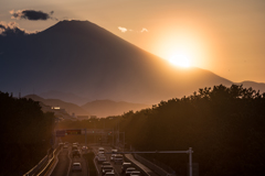 茅ヶ崎第一中学前歩道橋から