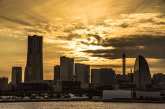 みなとみらい夕景