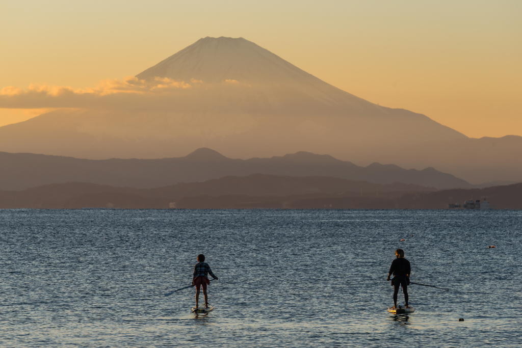 富士山とSUP