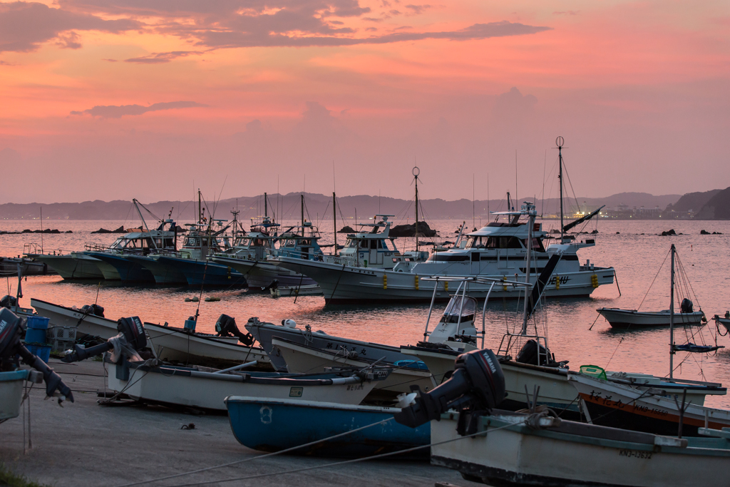 2018－07－23　真名瀬漁港夕景