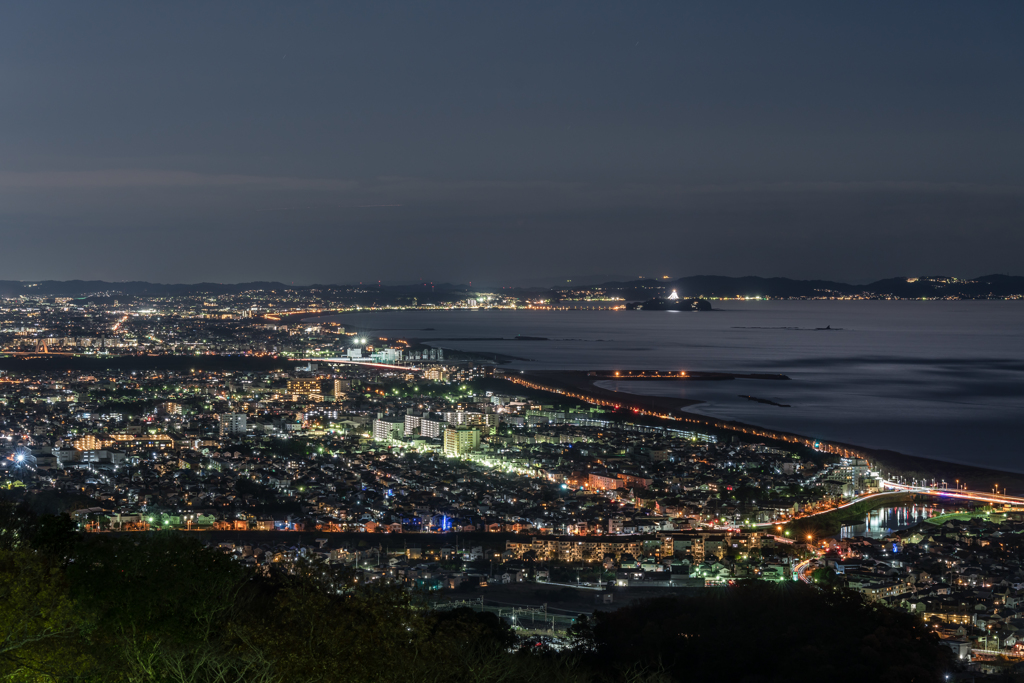 湘南平から見た茅ヶ崎