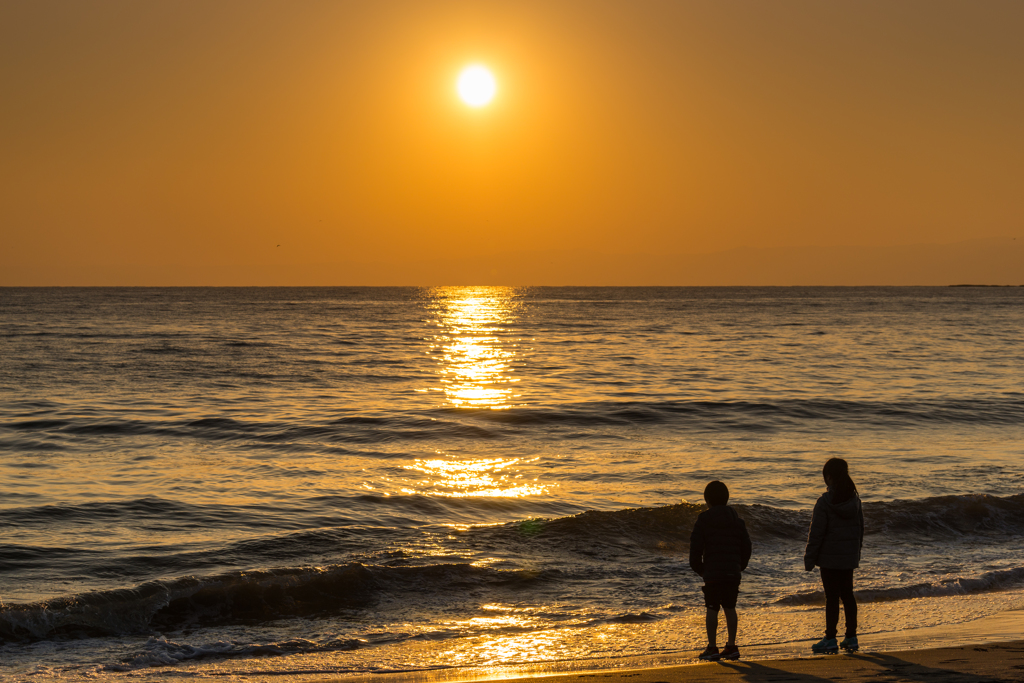 夕刻の七里ヶ浜