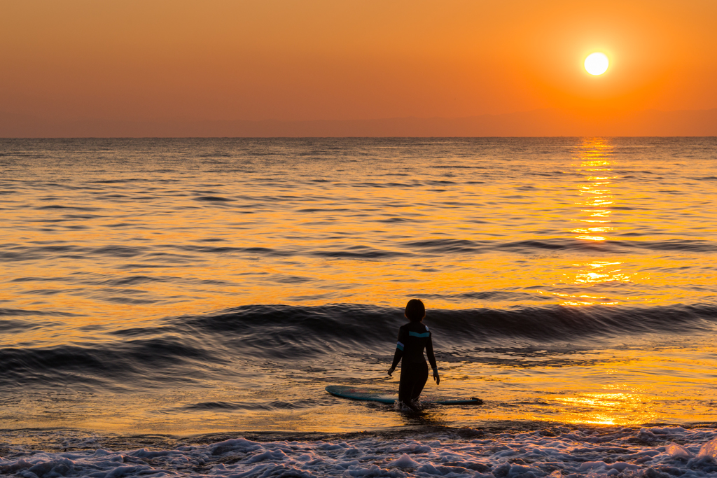 夕刻の七里ヶ浜