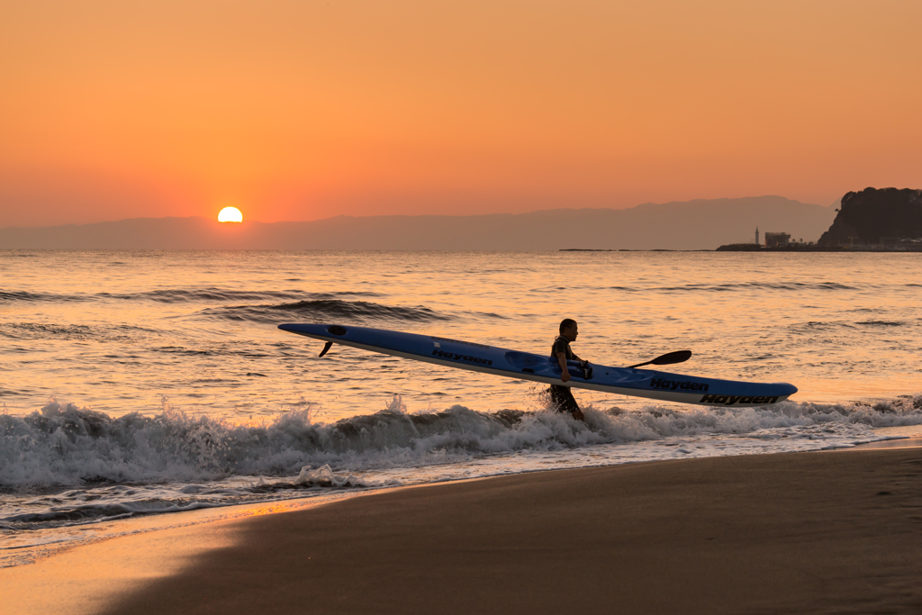 夕刻の七里ヶ浜