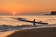 夕刻の七里ヶ浜