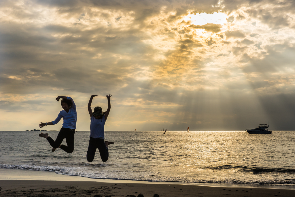 森戸海岸の天使の梯子