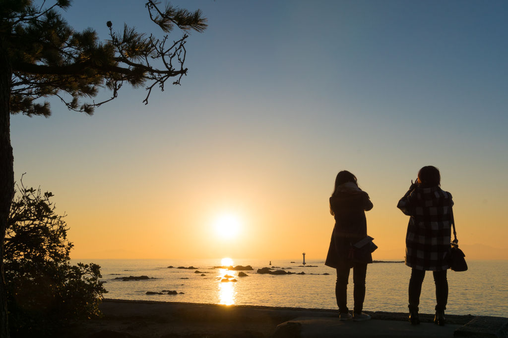 森戸海岸夕景