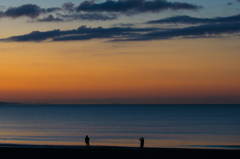 茅ヶ崎ヘッドランドの夜明け前