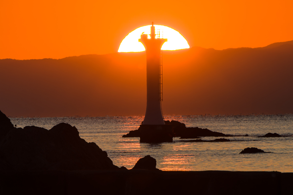 裕次郎灯台の夕日