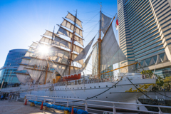 帆船日本丸　総帆展帆・満船飾