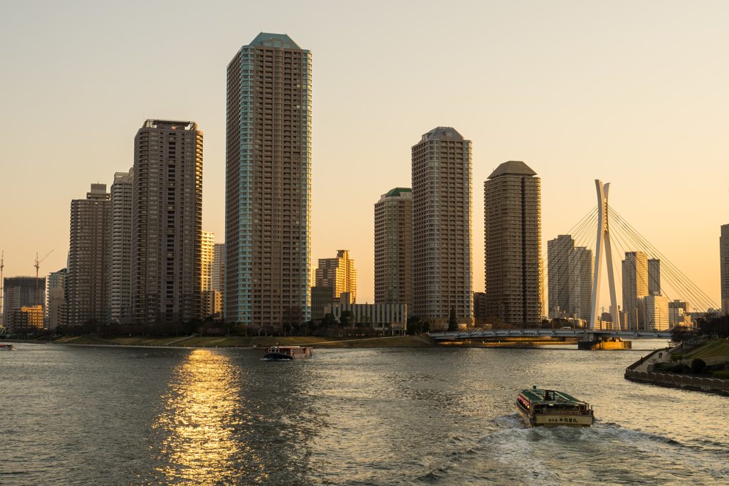 永代橋夕景