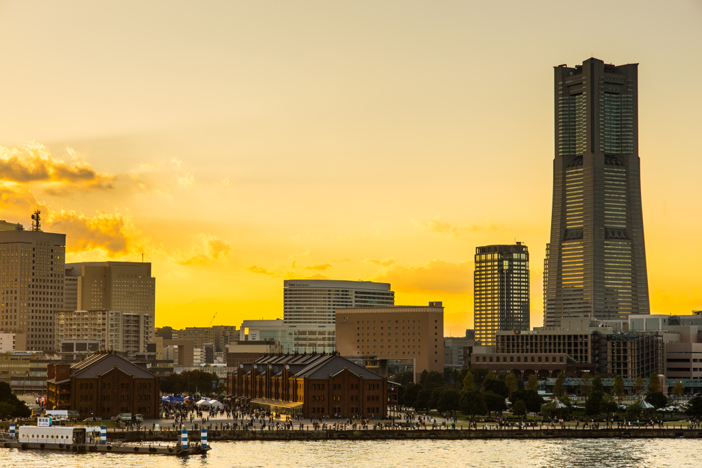 みなとみらい夕景