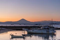 真名瀬漁港夕景