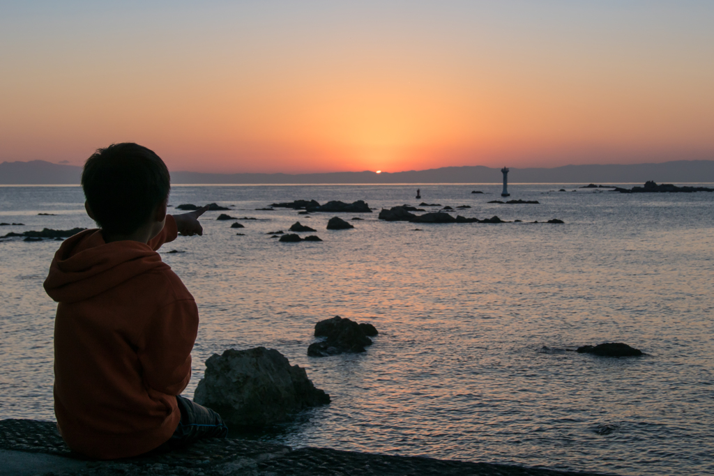 森戸海岸夕景