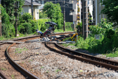 踏切は気合がいる