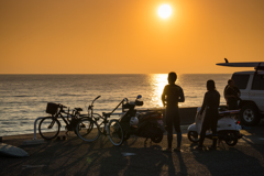 夕刻の七里ヶ浜