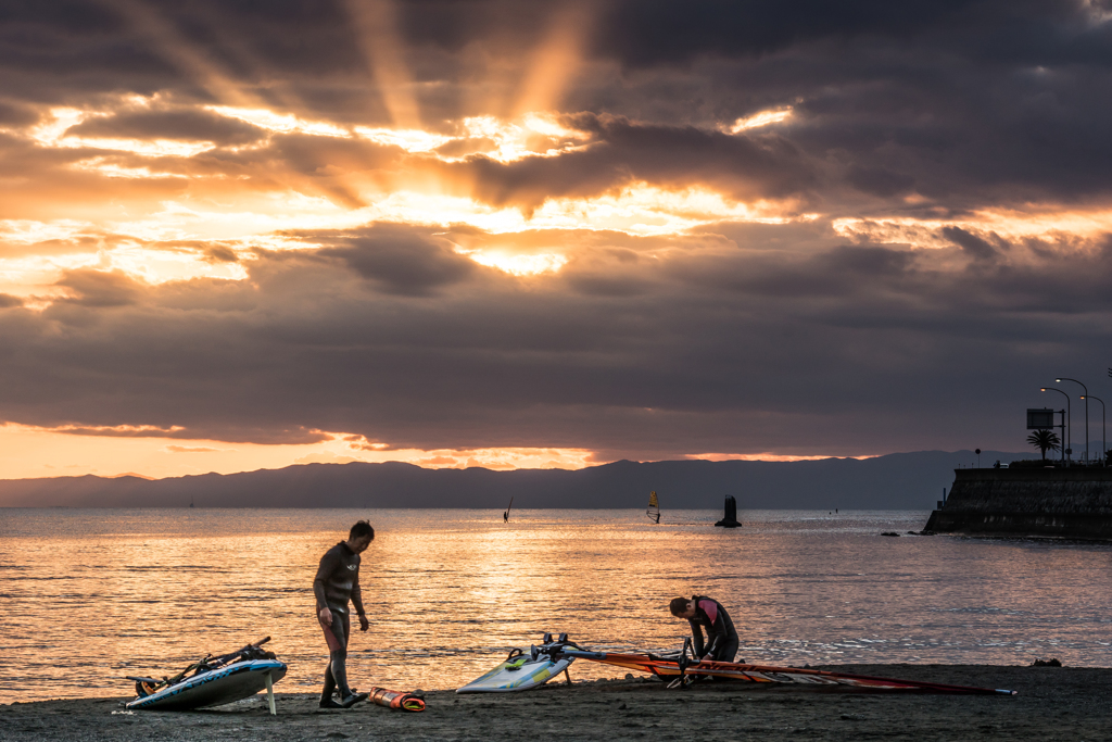 逗子海岸　光芒