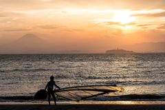 森戸海岸夕景
