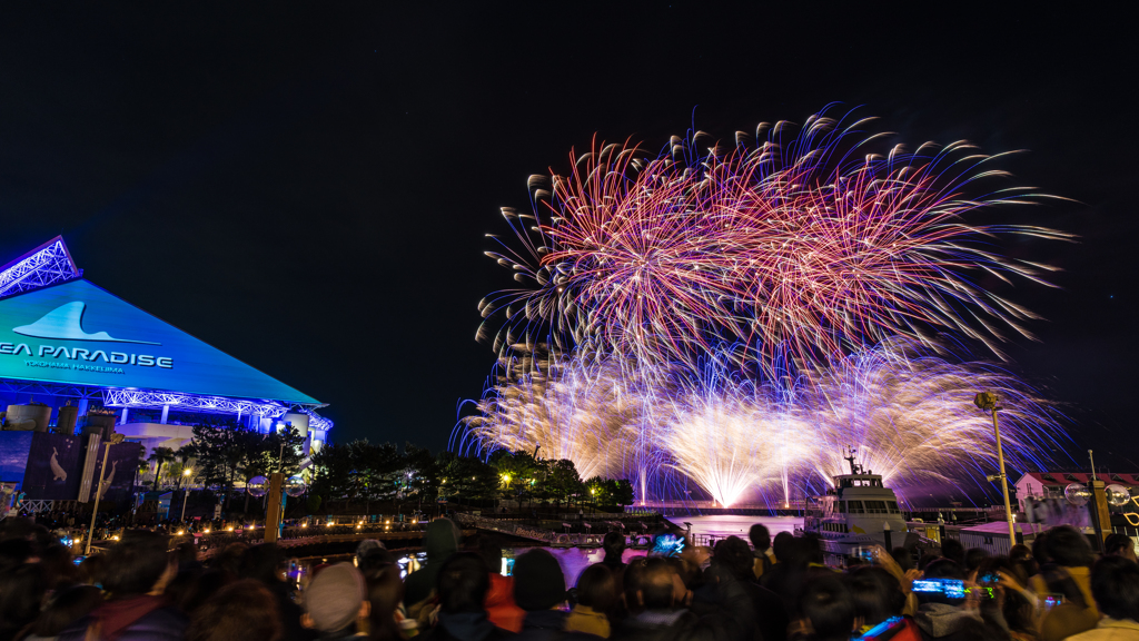 八景島　クリスマスイブ花火シンフォニア