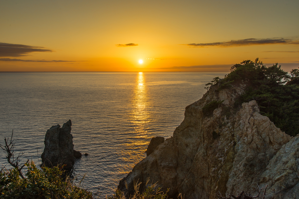 黄金崎夕景