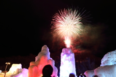 氷濤祭りの花火