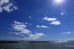 晴れた休日の海