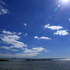 晴れた休日の海