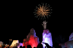 氷濤祭りの花火