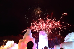 氷濤祭りの花火