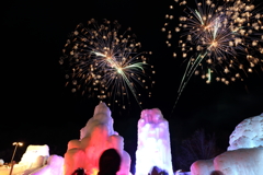 氷濤祭りの花火