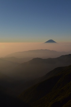 明けの富士