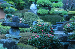 ステーキハウスの庭園