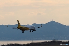 久しぶりの飛行機撮影(傾き補正しています)