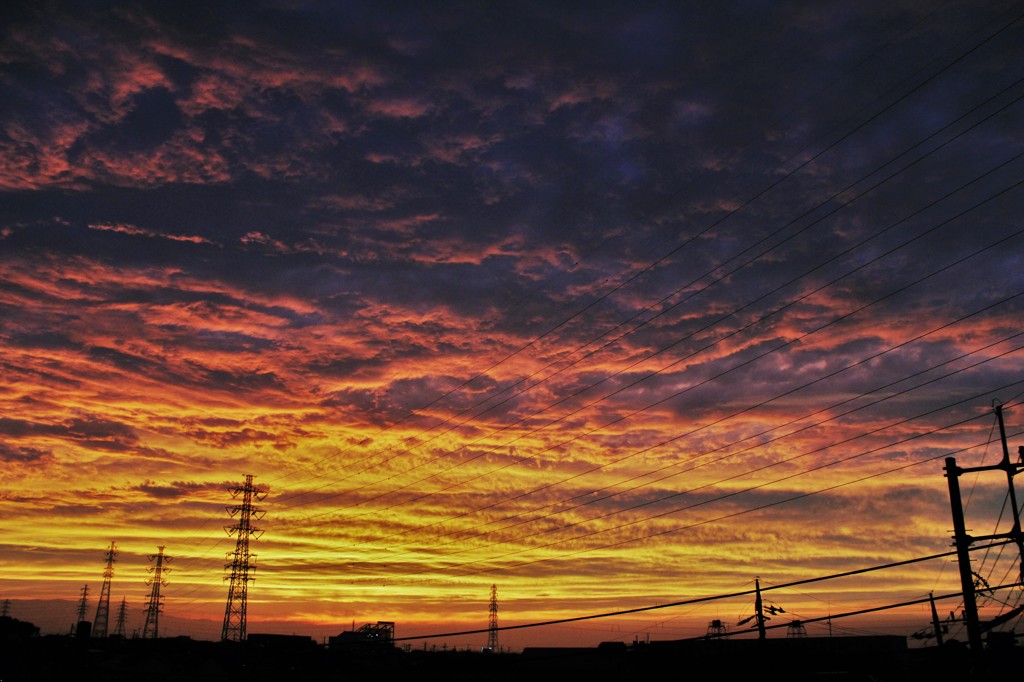 今日の夕日
