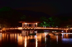 闇に浮かぶ浮見堂