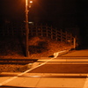 深夜の踏み切り