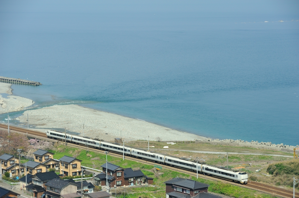 日本海を眺めながら