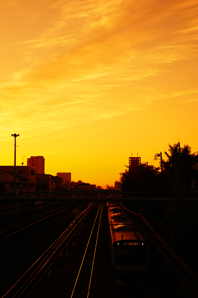 東中野の夕暮れ