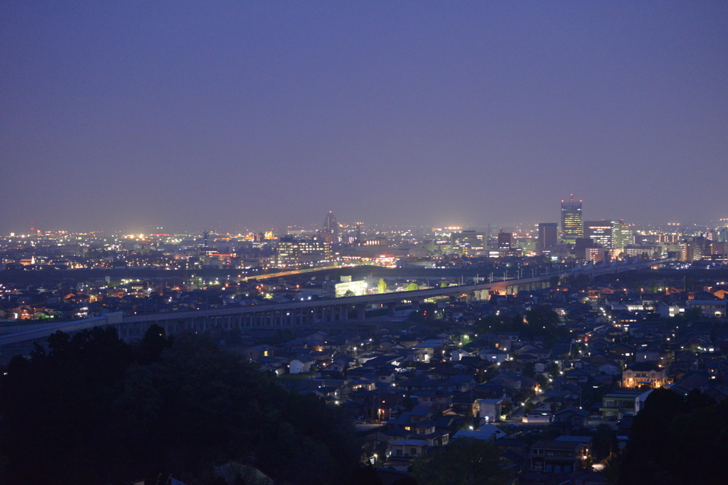 富山　夜景　北陸新幹線　路線