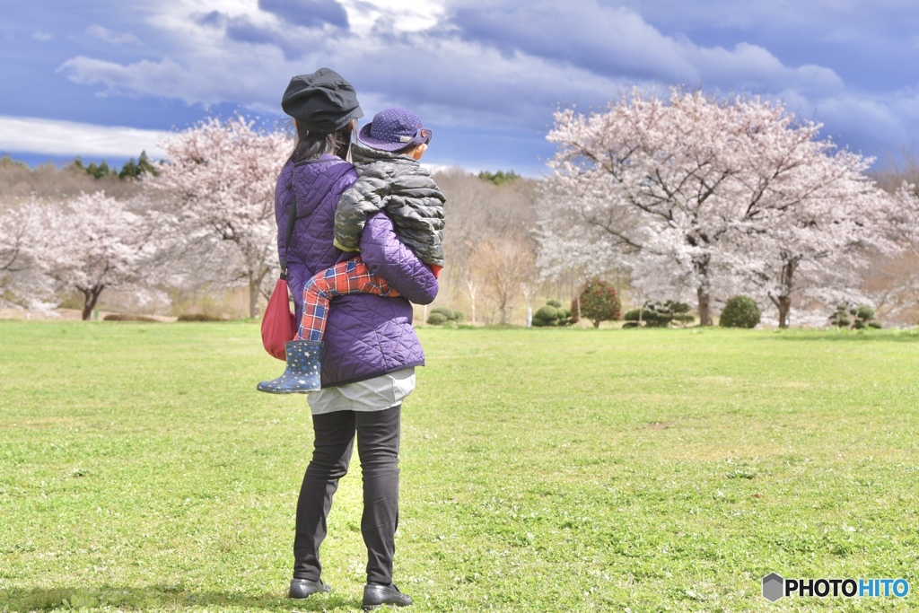 ママと桜とあいと4歳の春