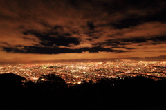 藻岩山からの夜景＜暗め太陽光編集＞