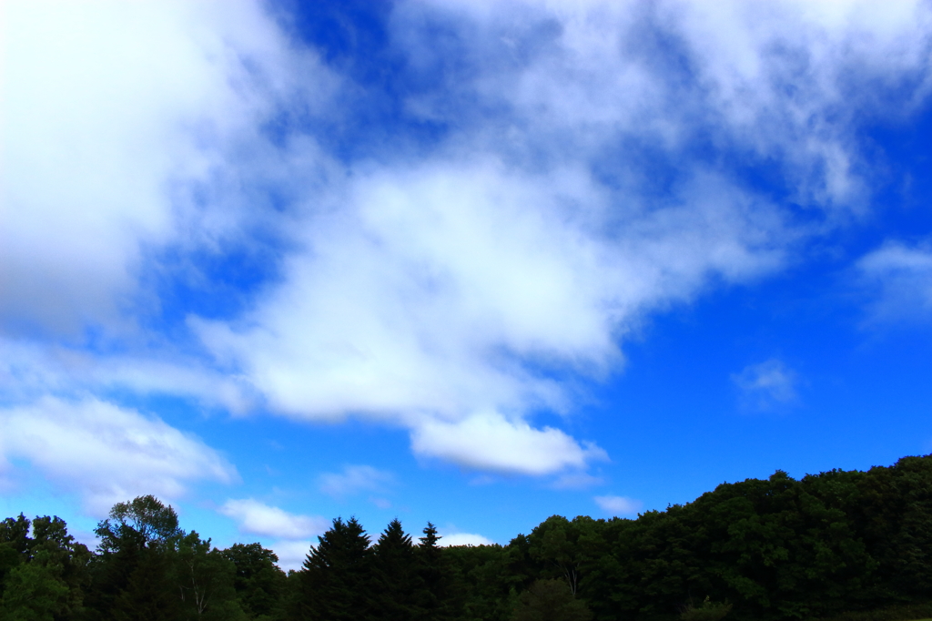流れ動く雲を感じる
