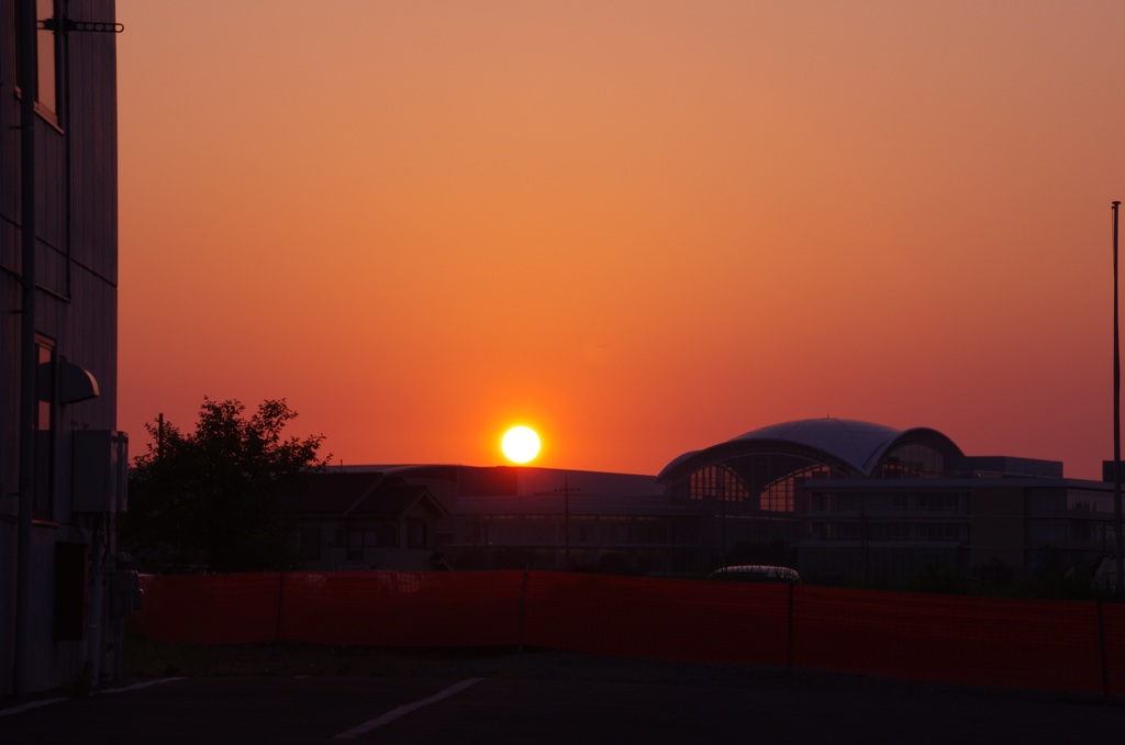 蜜柑色の空。