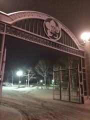 吹雪の中で