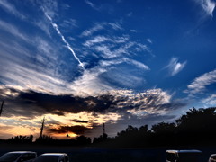 横浜の夕空。