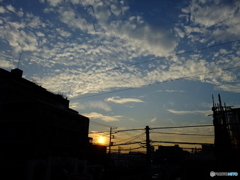 9/13　相模原の夕陽1。