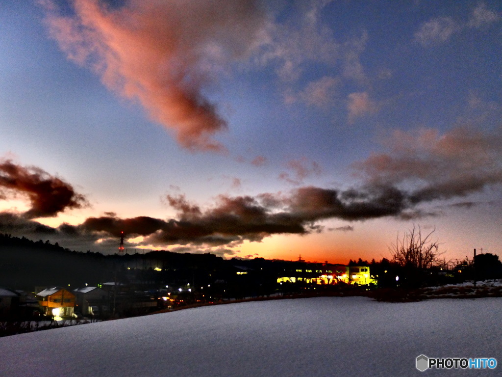 1/18　今日の夕空1。