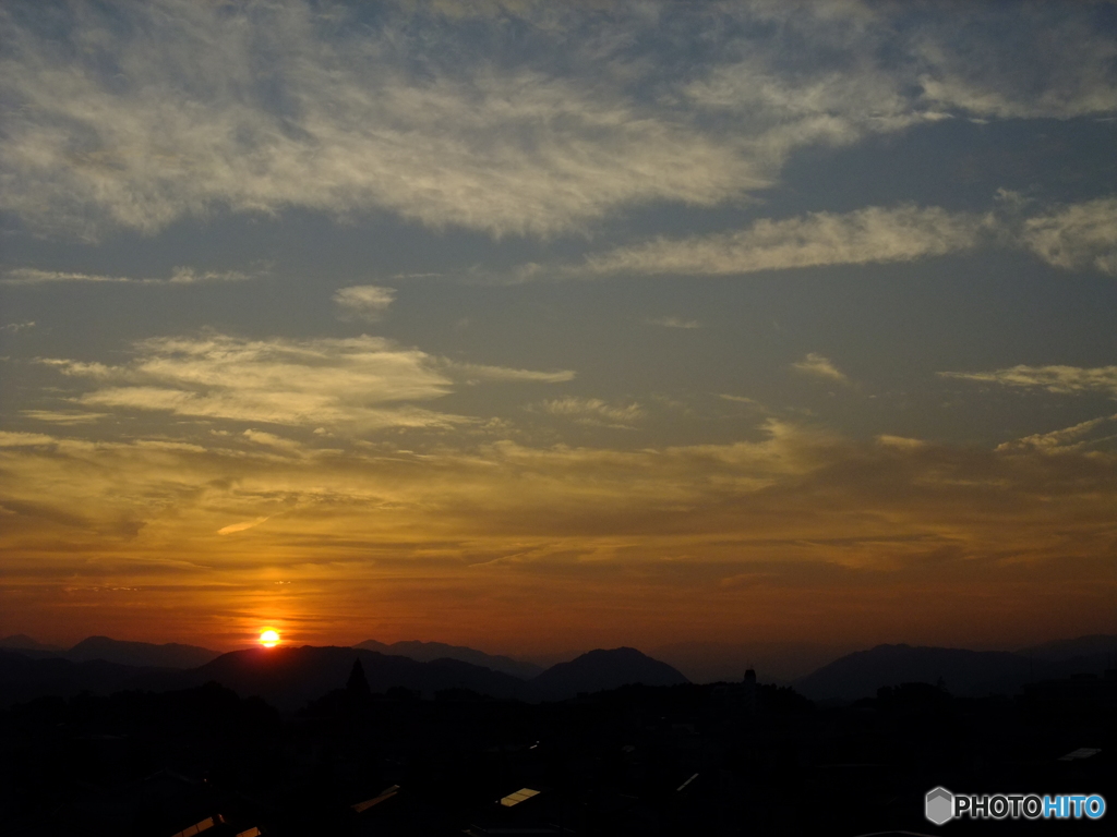 9/13　相模原の夕陽2。