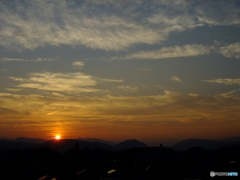 9/13　相模原の夕陽2。
