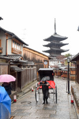 雨の京都にて